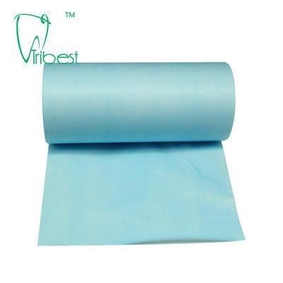 Baberos dentales disponibles azules de la prenda impermeable en tipo rodante
